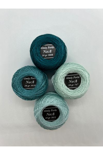 ALMİŞ Almiş Perle Etamin-Cross-Stitch 4 Thread Set (10 Gr-No:8)