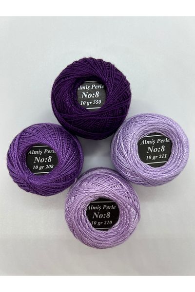 ALMİŞ Almiş Perle Etamin-Cross-Stitch 4 Thread Set (10 Gr-No:8)