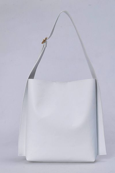 bag&more Geantă albă Trend pentru femei, geantă simplă, geantă de umăr