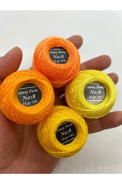 ALMİŞ Almiş Perle Etamin-Cross-Stitch 4 Thread Set (10 Gr-No:8)