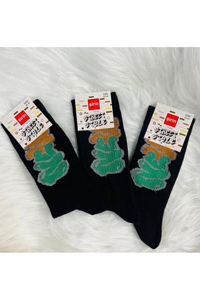 RAPAPA Cute Unisex Stret Style Socks 3-Piece (3 PCS) Socks 3004