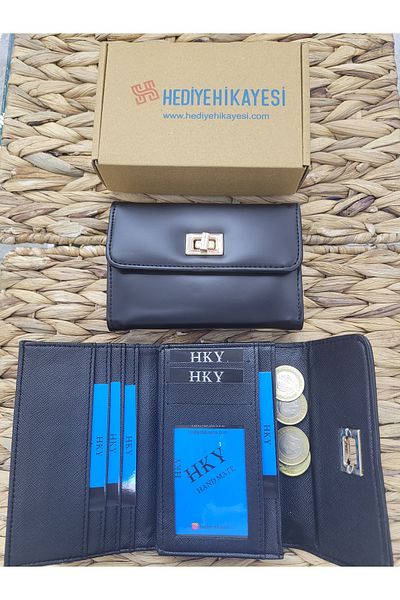 HKY Lock Model Medium Size Women's Wallet