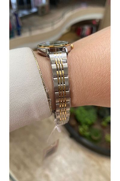 FERRO Quartz Steel Gold/Grey Green Dial 21 mm Women's Wristwatch