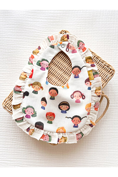 Little Dude Organic Cotton Ruffled Muslin Apron