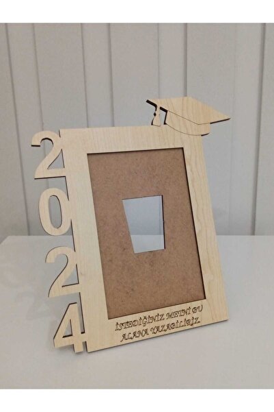 AllFayLazer 4 Adet Karne Hediyesi Öğrenci Ahşap Çerçeve Toptan 2025 Kep Mezuniyet Resim Ve Fotoğraf Çerçevesi