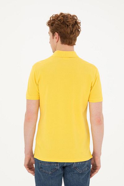 U.S. Polo Assn. Tricou de bază galben pentru bărbați 1612628