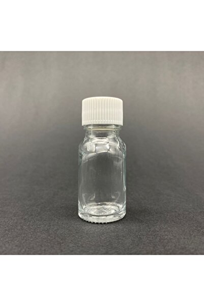 junibeliw 8Pcs Multi-Purpose 10ml Transparent Mini Glass Bottle with White Ca...