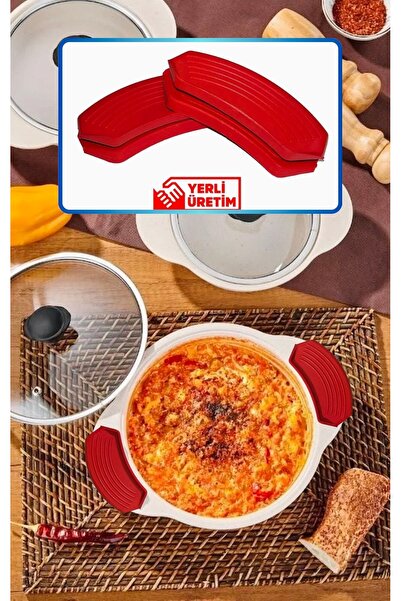 Tencere tava tutacağı silikon yanmaz yapışmaz  (1 set 2adet) fırın eldiveni tepsi sahan tutacağı