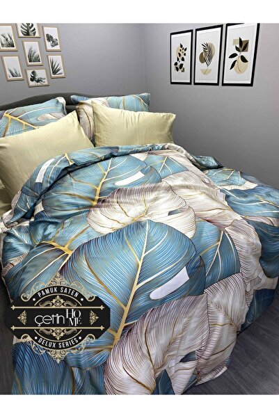 Çetinhome Çetinhome Мерсеризована бавовняна сатинова двоспальна постільна біл...