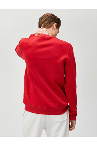 Koton Crew Neck Racing Themed Long Sleeve Sweatshirt