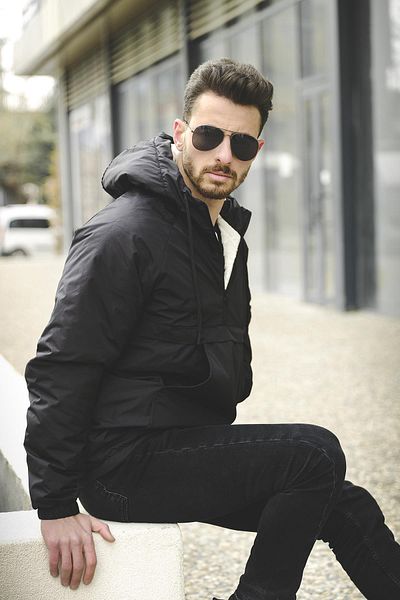 Oksit Kai Slim Fit nepromokavý klokaní kabát s kožešinou uvnitř