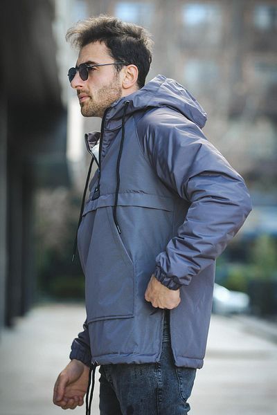 Oksit Kai Slim-Fit Fur Inside Αδιάβροχο παλτό καγκουρό