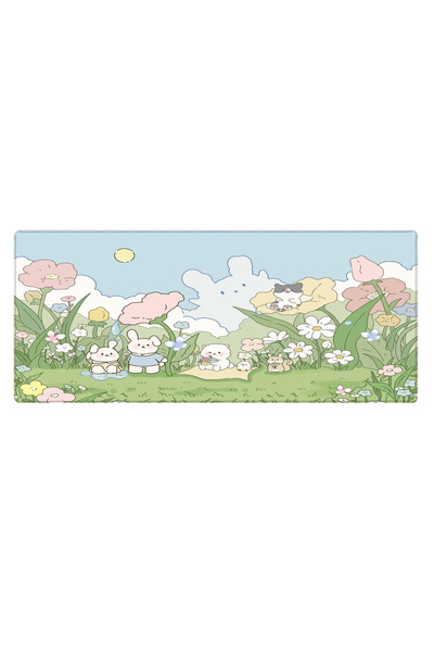 PORGE Гейминг подложка за мишка 70x30 Mouse Pad Xl Sevimli Kawai Mousepad Pastel Mause Pad