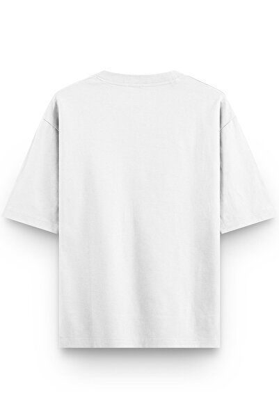 Overoz Overoz Друкована біла оверсайз унісекс футболка - 1285