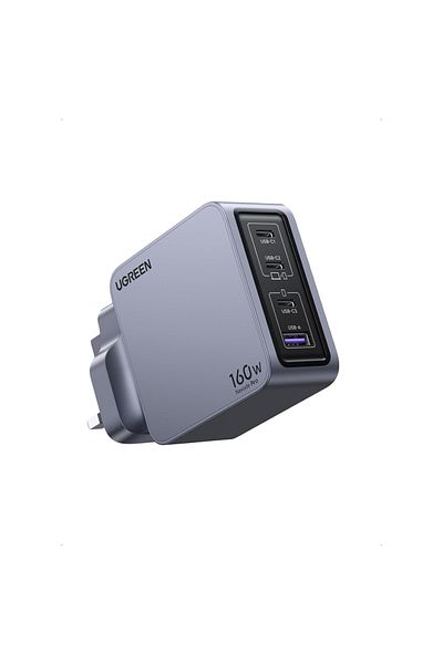 Ugreen Wall Charger Nexode Pro GaN 3 USB-C Ports and USB Port 160W - Gray