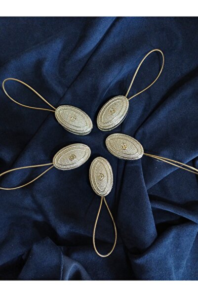 venedik home Magnet Modern 5 Bucăți Cataramă Cortina Culoare Argintie - Încui...