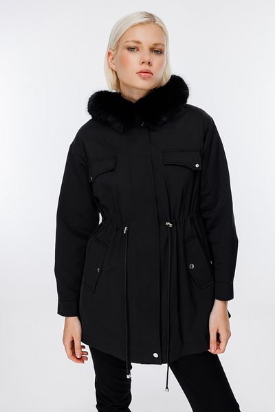 Ekol Hooded Waist String Trench Coat