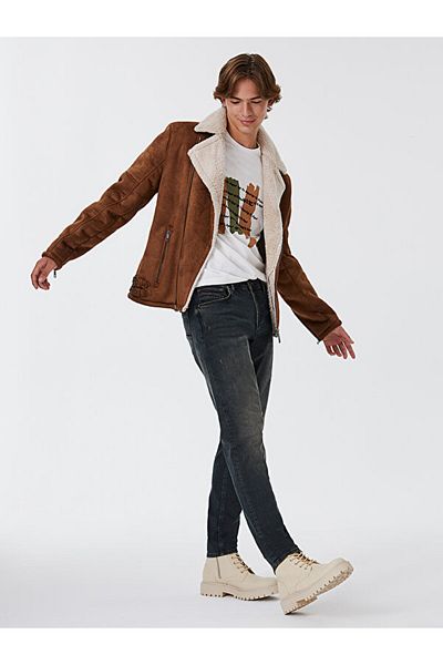 Loft Men's Furry Suede Coat