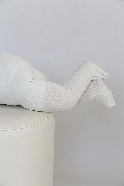 Daymod Baby Benan Cream Color Self Patterned Thick Pantyhose