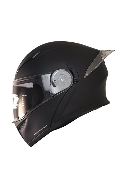 MTS Motosiklet Çene Açılır Kask Ece 22.06 Sertifika Güneş Vizörü Yeni Sezon Kurye Motor Kaskı Mat Siyah