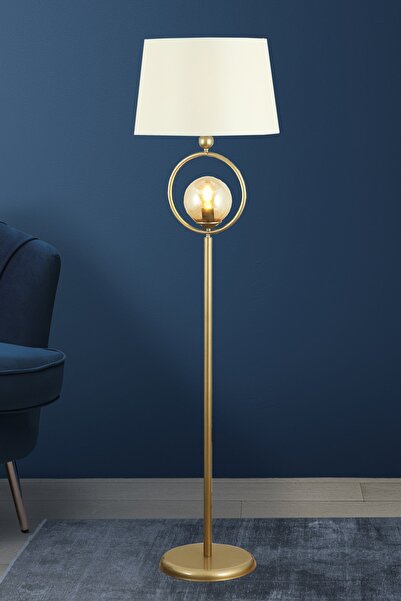 Taşcan Aydınlatma Odin Tekli Eskitme Bal Camlı Lambader Krem Şapka