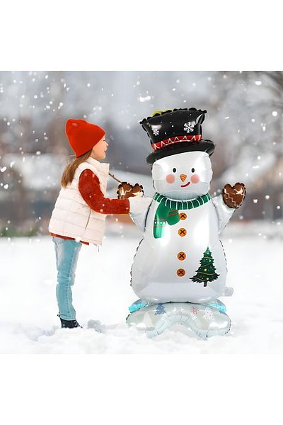 Laviyosa Snowman Foil Balloon with Big Feet Christmas Foil Balloon