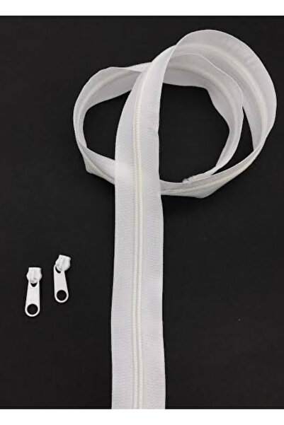 ALOTUHAFİYE BEYAZ METRELİK 10 metre (20 Başlık) FERMUAR