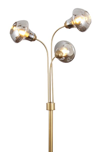 Taşcan Aydınlatma Zambak 3 Lü Eskitme Lambader 2044F Modern Oturma Odası, Yatak Odası, Salon Lambader