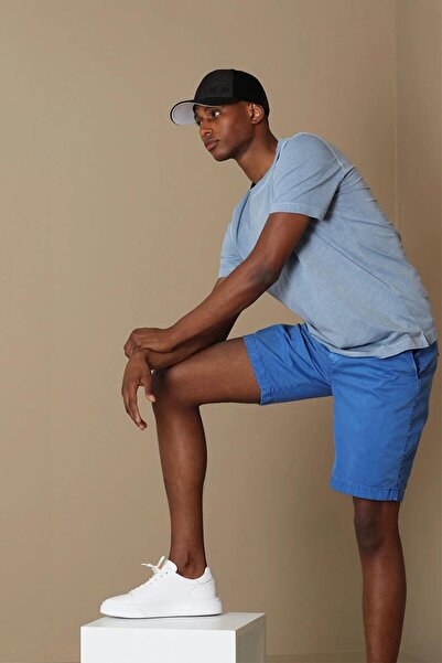 Lufian Sarder Bisiklet Yaka Düz Erkek T-shirt 111020136