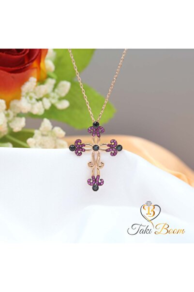 Takı Boom Haç Gümüş Kolye 925 Ayar Gümüş