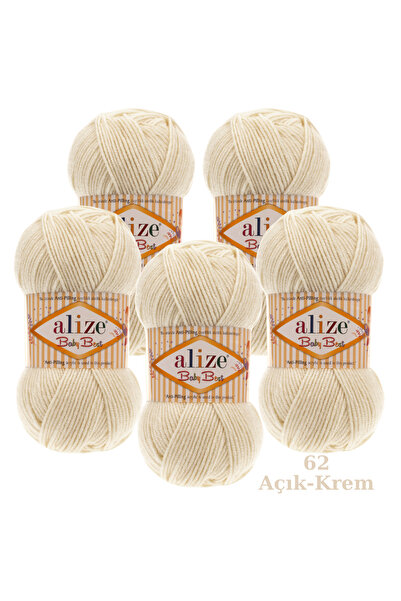 Ravepi Collection Alize Baby Best Pachet de 5 fire de tricotat manual Cod de culoare: 62