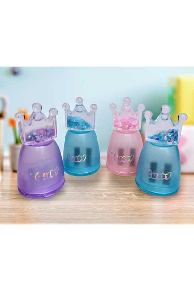 izmir yazici servis Glittery Watery Crown Large Size Double Blade Pencil Sharpener Girl Model Princess 1 Piece