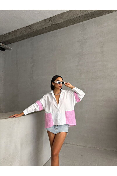 Store PULLU KOT DETAYLI GÖMLEK PEMBE