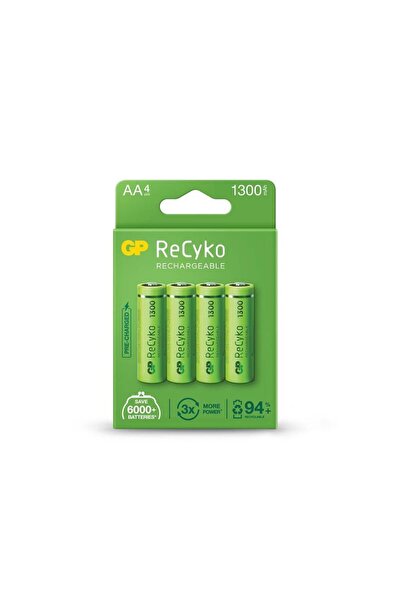GP Aa 1300 Mah Şarjlı Kalem Pil 4'lü Paket 130aahcemtr-4lü