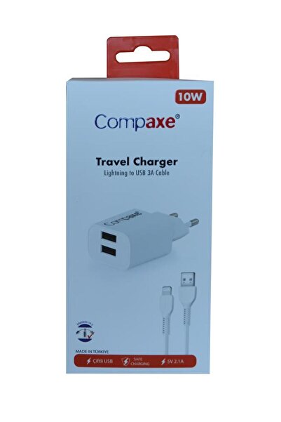 Genel Markalar Cta-521dıu 5v 2.1a 10w 2usb 1mt Usb 3.0 Ev Şarj Kafa Lightning Şarj Kablosu