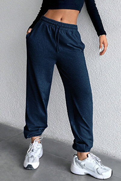 H&E LUXURY DESIGN Γυναικείο παντελόνι με δύο κλωστές με ελαστική μέση