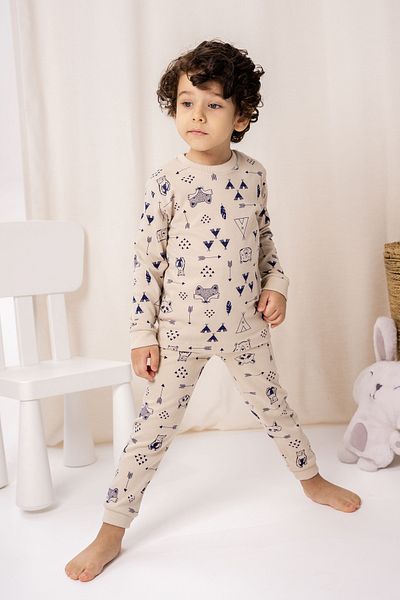 irkkids Σετ πιτζάμες για αγόρια βαμβακερά 2 τεμ