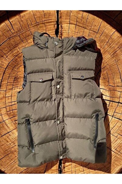 Zekids Children's Hooded Pocket Detailed Inflatable Thick Vest