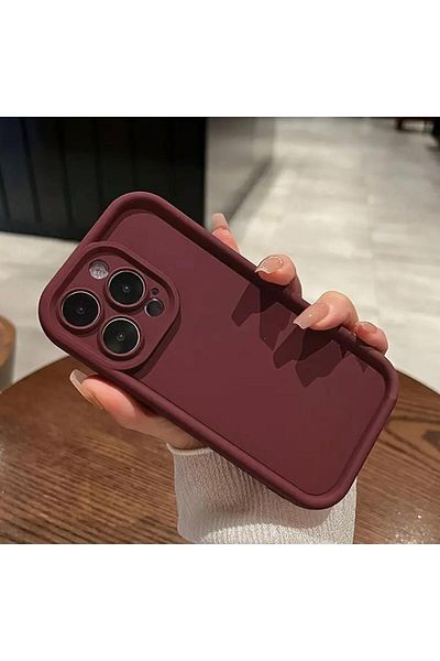 Burroe Atalier iPhone 14 Pro Max Burgundy Soft Silicone Phone Case with Camera Protection