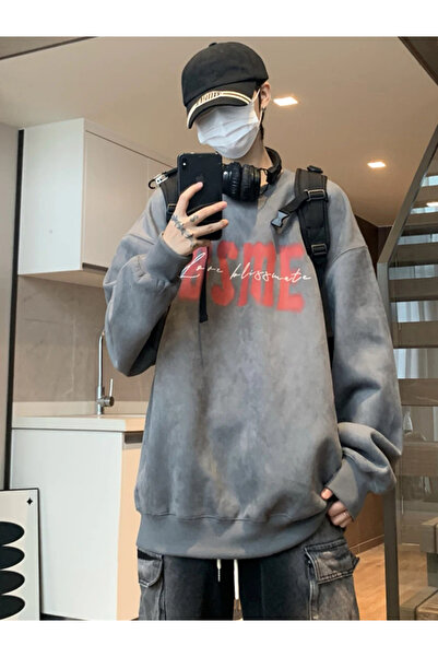 Drippy Novi dukserice od antilopa sa štampanim slovima za muškarce, jesen, Y2...