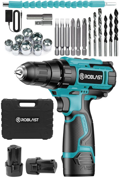ROBLAST 36v 5Ah Metal Şanzuman Armut Batarya Şarjlı Matkap 24 Parça Set