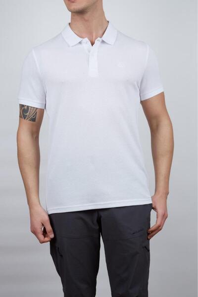 Alpinist Roc Men's White Polo T-Shirt (Al 600603 -Byz)