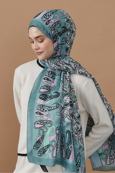 Modakaşmir Paisley Flower Pattern Cotton Shawl