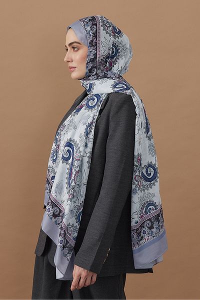 Modakaşmir Damask Pattern Cotton Shawl