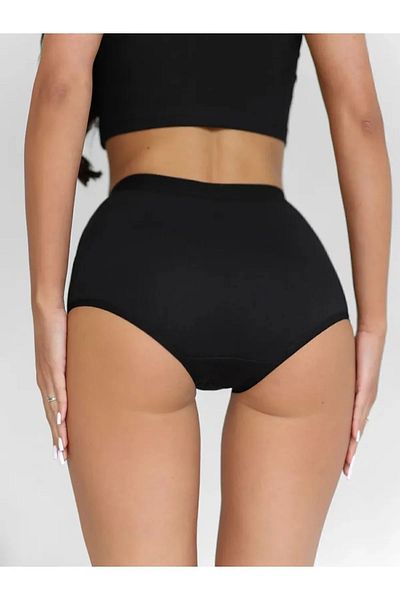 HS İÇ GİYİM 3 Pack High Waist Black Women's Panties – Daily Comfort and Support