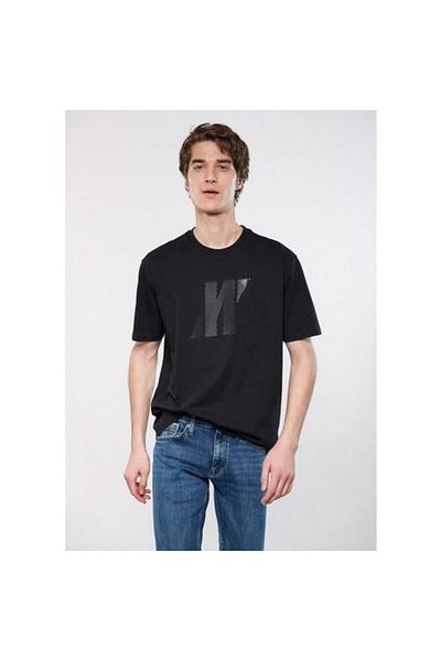 Mavi Ανδρικό μαύρο μπλουζάκι με λογότυπο Pro 067034 -900