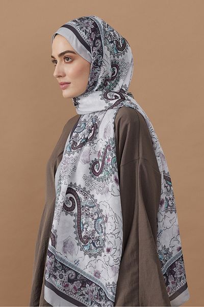 Modakaşmir شال قطن بنمط دمشقي