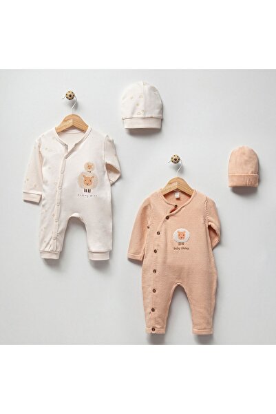 Little Trend Baby KIZ BEBEK SOMON KUZULU TRİKO TULUM SET