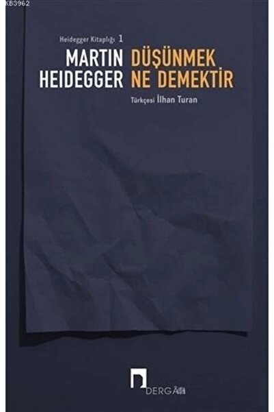 Dergah Yayınları Düşünmek Ne Demektir