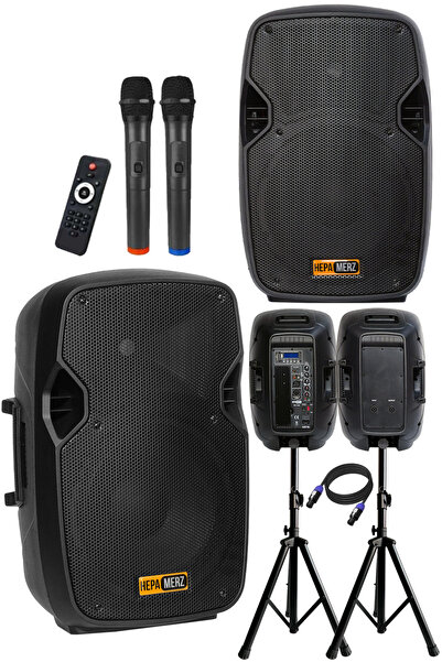 Hepa-Merz Hepa Merz Hs-1300-pak Taşınabilir Portatif Ses Sistemi Seti 10 Inç ...